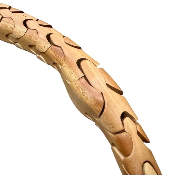 Vintage 1997 PBC Articulated Wooden Snake Toy - Picture 3 of 5